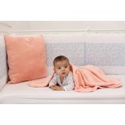 Paturica pufoasa de plus roz, din polyester, 75x75 cm KDEPPR7575