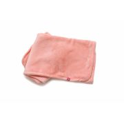 Paturica pufoasa de plus roz, din polyester, 75x75 cm KDEPPR7575