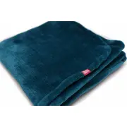 Paturica pufoasa de plus turcoaz, din polyester, 100x120 cm KDEPPT100120