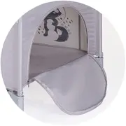 Patut pliabil chipolino relax cloud cu laterala culisanta hubkosire257cl