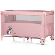 Patut pliabil chipolino relax pink marshmallow cu laterala culisanta hubkosire259pm