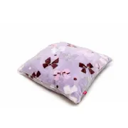 Perna pufoasa de plus cu doua fete  mov cu fundite fata /gri cu buline verso KDEP2MG4040