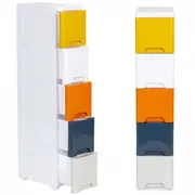 Raft pe roti cu 5 compartimente pentru depozitarea jucariilor modernhome - multicolor edeedipjjcbs0019-05b