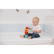 Set protectii patut  Blue Ducks, din bumbac, 70x120 cm KDE35NBBLDK70120