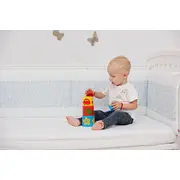 Set protectii patut  Blue Ducks, din bumbac, 70x140 cm KDE35NBBLDK70140