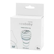 Canuta pliabila, New Baby, Poate fi agatata la carucior, rucsac sau geanta, Perfecta pentru calatorii, Din silicon, Fara BPA, Capacitate 350 ml, Grey BYN56996