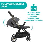 Carucior copii 2 in 1 Chicco One4Ever, 2 sezuturi sport, CityMapRelux/Orchid, de la nastere la 22Kg CHC7988157+7946120+79685-8