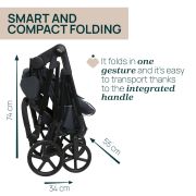 Carucior copii 3 in 1 Chicco Seety, Kory Plus I-Size 87146, BostonGrey (Gri), 0luni+ CHC8709753+8709853+8714645-8