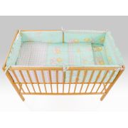 Lenjerie MyKids TEDDY STELUTE Turquoise M1 4+1 Piese 120x60 cm MYK00005318