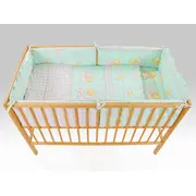 Lenjerie MyKids TEDDY STELUTE Turquoise M1 4+1 Piese 120x60 cm MYK00005318