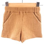Pantaloni scurti de vara pentru copii, din muselina, Biscuit, 5-6 ani KDEPSVCM56BISCUIT