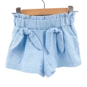 Pantaloni scurti pentru copii, din muselina, cu talie lata, Bluebird, 6-7 ani KDEPSVMTL67BLUEBIRD