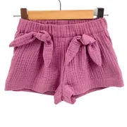 Pantaloni scurti pentru copii, din muselina, cu talie lata, Lavender, 3-4 ani KDEPSVMTL34LAVENDER