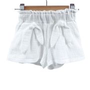 Pantaloni scurti pentru copii, din muselina, cu talie lata, Pearl, 3-4 ani KDEPSVMTL34PEARL