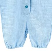 Salopeta scurta de vara pentru copii, din muselina, Bluebird, 12-24 luni KDESVM1224BLUEBIRD