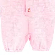 Salopeta scurta de vara pentru copii, din muselina, Magic Pink, 6-12 luni KDESVM612MPINK