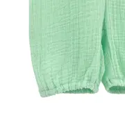 Salopeta scurta de vara pentru copii, din muselina, Minty, 3-6 luni KDESVM36MINT
