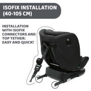 Scaun auto rotativ Chicco Unico EVO i-Size, BlackAir (Negru), de la nastere pana la 12 ani (40-150 cm) CHC8703172-8
