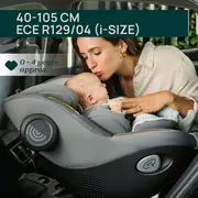 Scaun auto rotativ cu baza isofix Chicco Seat 105 i-Size, Posh Black, 40-105cm, de la nastere pana la 4 ani CHC8711433-8