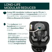 Scaun auto rotativ cu baza isofix Chicco Seat 105 i-Size, Posh Black, 40-105cm, de la nastere pana la 4 ani CHC8711433-8