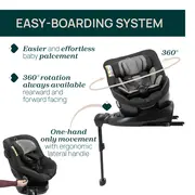 Scaun auto rotativ cu baza isofix Chicco Seat 105 i-Size, Posh Black, 40-105cm, de la nastere pana la 4 ani CHC8711433-8