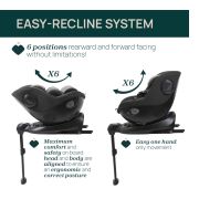 Scaun auto rotativ cu baza isofix Chicco Seat 105 i-Size, Posh Black, 40-105cm, de la nastere pana la 4 ani CHC8711433-8