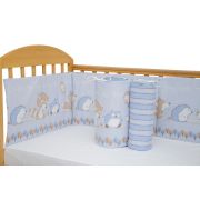 Set protectii patut Odette Blue, din bumbac , 63x127 cm KDE35NBODTB63127