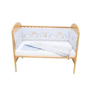 Set protectii patut Odette Blue, din bumbac , 63x127 cm KDE35NBODTB63127