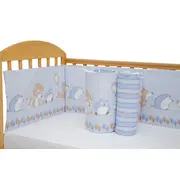 Set protectii patut Odette Blue, din bumbac , 70x120 cm KDE35NBODTB70120