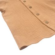 Camasa cu nasturi de vara pentru copii, din muselina, Biscuit, 116-122 cm (6-7 ani) KDECNVCM67BISCUIT