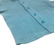 Camasa cu nasturi de vara pentru copii, din muselina, Cold Ice, 110-116 cm (5-6 ani) KDECNVCM56COLDICE