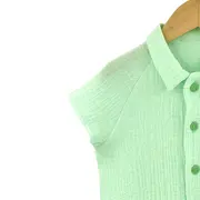 Camasa cu nasturi de vara pentru copii, din muselina, Minty, 116-122 cm (6-7 ani) KDEPSVCM67MINT