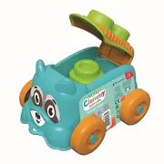 Clementoni - Jucarie educationala Soft Clemmy catel albastru cu cuburi moi ARTCL17488