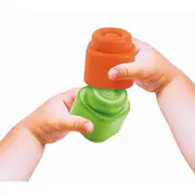 Clementoni - Jucarie educationala Soft Clemmy catel portocaliu cu cuburi moi ARTCL17487