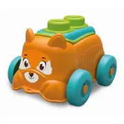 Clementoni - Jucarie educationala Soft Clemmy catel portocaliu cu cuburi moi ARTCL17487