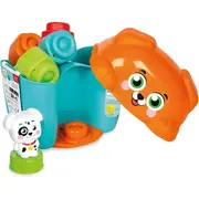 Clementoni - Jucarie educationala Soft Clemmy cos Catelus cu cuburi de constructie moi si lavabile ARTCL17769