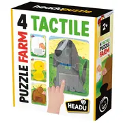 Headu - 4 Puzzleuri tactile animale de la ferma cu piese mari pentru copiii de peste 2 ani ARTHE59063