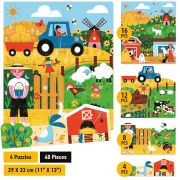 Headu - Puzzle-uri stivuibile Aventura la Ferma pentru copiii de peste 3 ani ARTHE59032