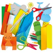 Headu - Set de creatii fara lipici cu 6 tipuri diferite de hartie 5-8 ani ARTHE57632