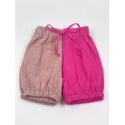 Pantaloni bufanti de vara pentru copii, din muselina,  Blushing Pink, 12-24 luni KDEPBM1218BP