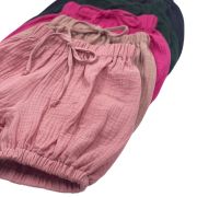 Pantaloni bufanti de vara pentru copii, din muselina,  Blushing Pink, 12-24 luni KDEPBM1218BP