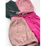 Pantaloni bufanti de vara pentru copii, din muselina,  Blushing Pink, 2-3 ani KDEPBM23BP
