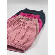 Pantaloni bufanti de vara pentru copii, din muselina,  Blushing Pink, 3-6 luni KDEPBM36BP