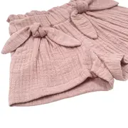 Pantaloni scurti pentru copii, din muselina, cu talie lata, Candy Pink, 5-6 ani KDEPSVMTL56CP