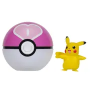 Pokemon - Set 2 figurine Clip n Go, Pikachu (Female) with Love Ball W19 BKFPKW3638