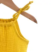 Top cu snur pentru copii, din muselina, Lemonade, 4-5 ani KDETSM45LEMON