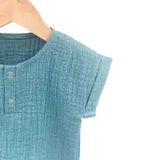 Tricou cu capse de vara pentru copii, din muselina, Cold Ice, 6-7 ani KDETCM67COLDICE