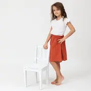 Tricou cu volanase la maneci pentru copii, din muselina, Pearl, 2-3 ani KDETMV23PEARL