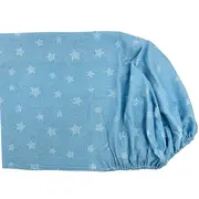 Cearceaf din jersey "Stars in your eyes-Blue", cu elastic, 60x120 cm KDECE60120STEYEB