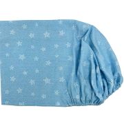 Cearceaf din jersey "Stars in your eyes-Blue", cu elastic, 60x85 cm KDECE6085STEYEB